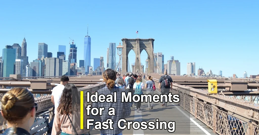 Ideal Moments for a Fast Crossing at Brooklyn Bridge